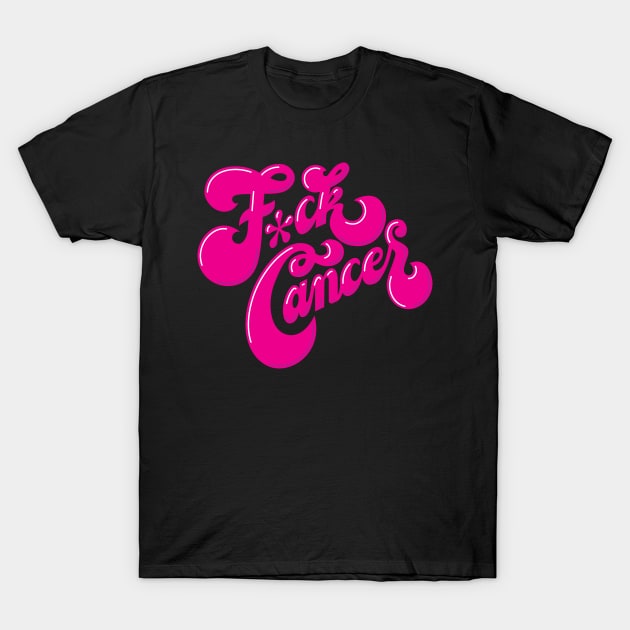 F*ck Cancer Funky T-Shirt by sherritdesign